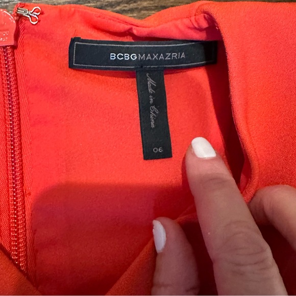 BCBGMaxAzaria Red/Orange Dress - Picture 2 of 3